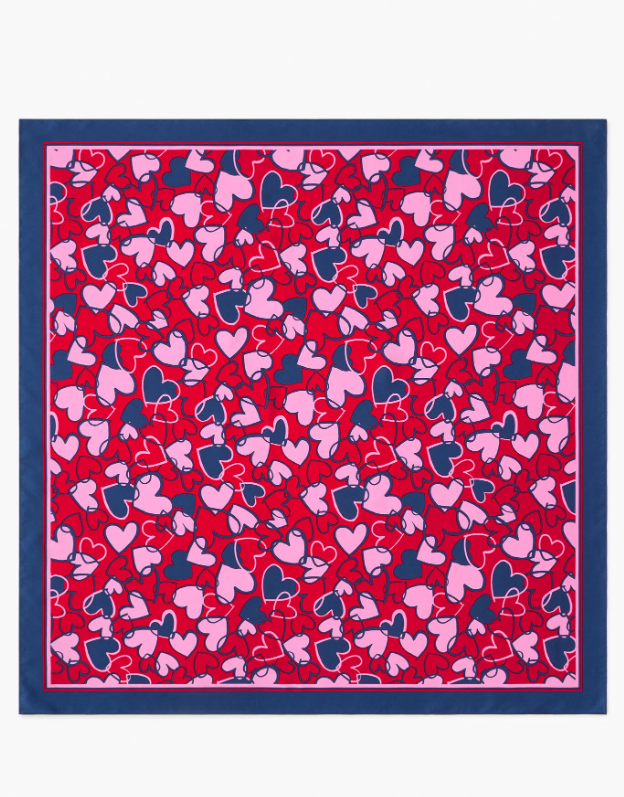 TALBOTS ENTWINED HEART SQUARE SCARF