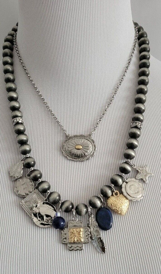 CHICO'S MULTISTRAND CHARM NECKLACE