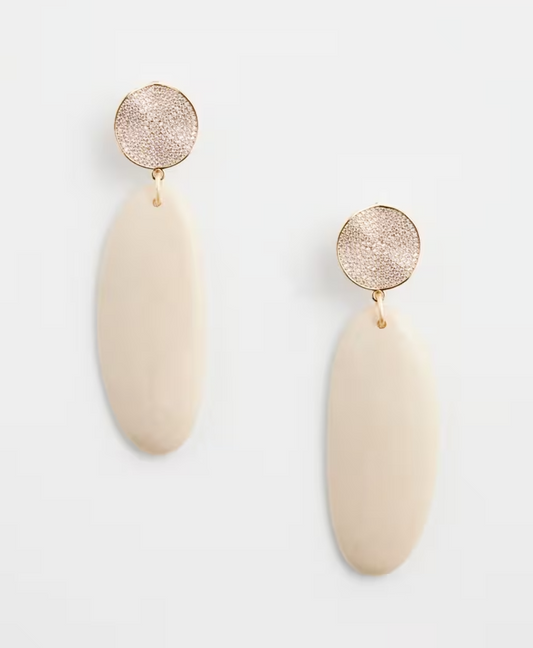 CHICO'S NEUTRAL CLIP-ON EARRINGS