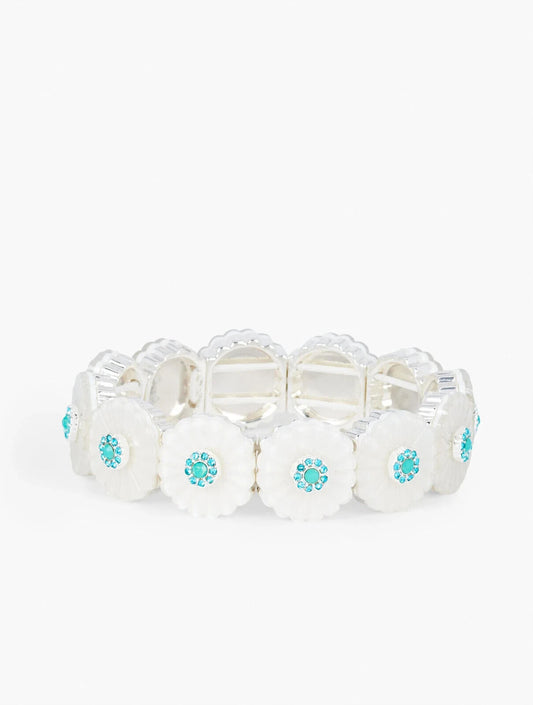 TALBOTS CARVED FLORAL STRETCH BRACELET