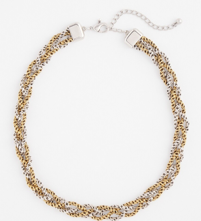 CHICO'S MIXED METAL TWIST NECKLACE