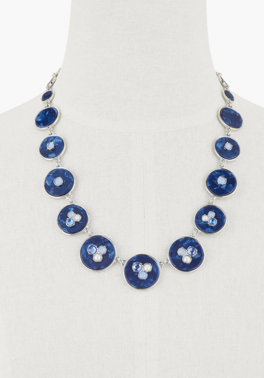 TALBOTS AUTUMN BLUES STATEMENT NECKLACE