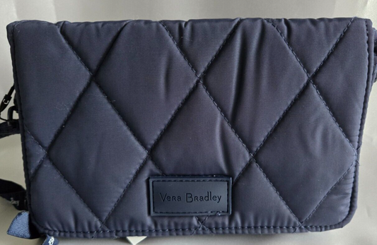 Vera Bradley Ultralight RFID Turnlock Wallet, Scroll Navy