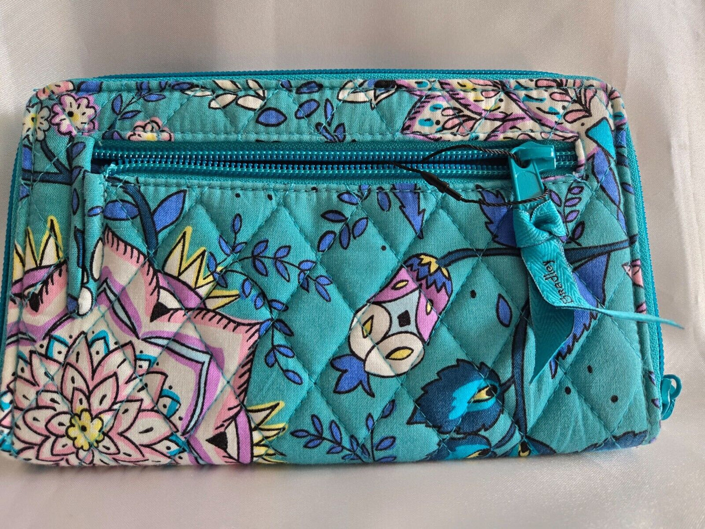 Vera Bradley RFID Turnlock Wallet, Peacock Garden