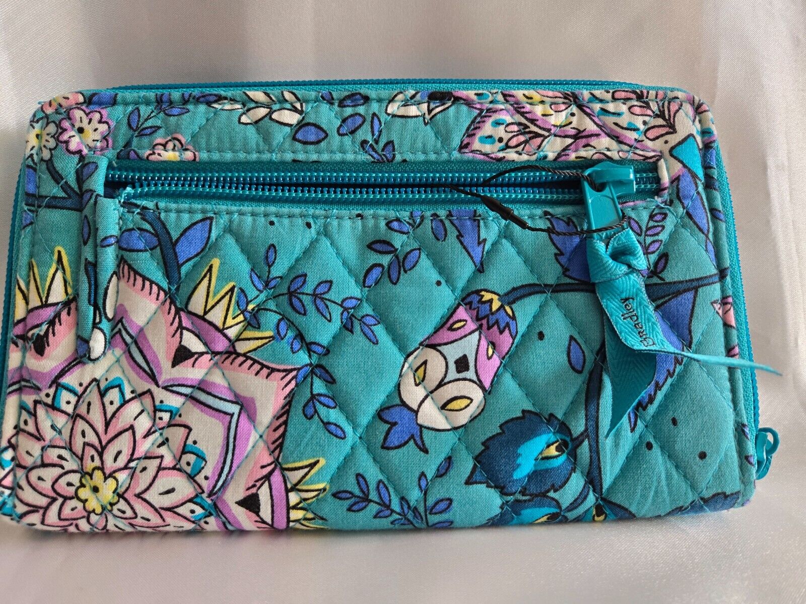 Vera Bradley RFID Turnlock Wallet, Peacock Garden