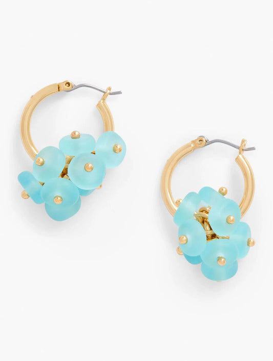 TALBOTS SEA GLASS HOOP EARRINGS