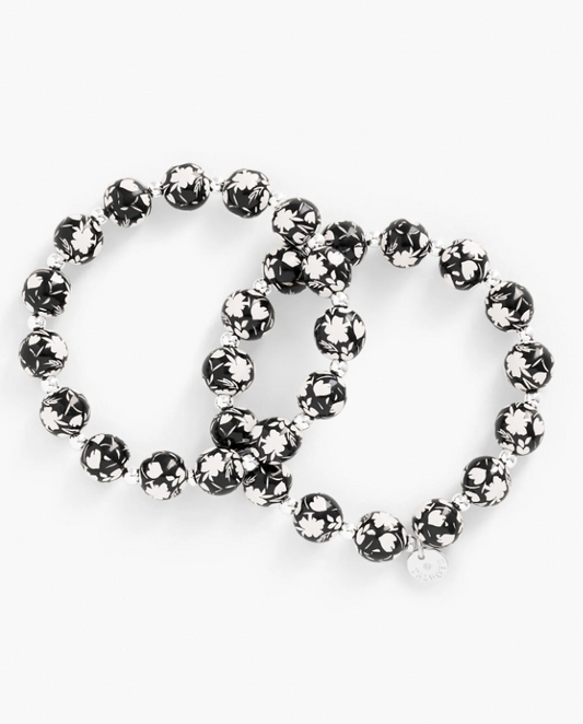 TALBOTS FLORAL BEADS STRETCH BRACELET