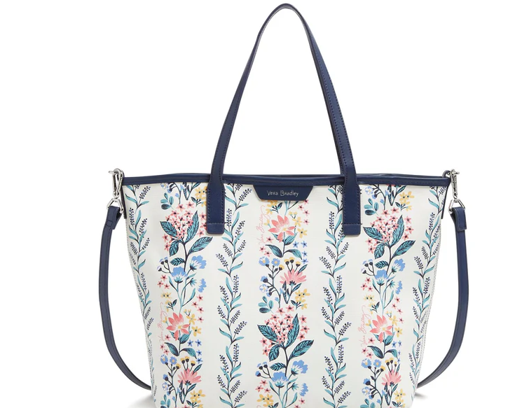 Vera Bradley Small Every Day Tote Bag, paradise Cream Stripe