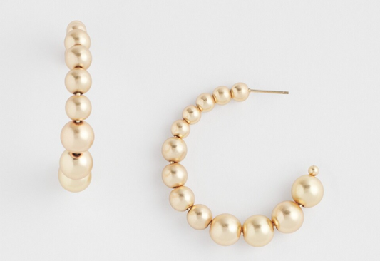 CHICO'SBEADED HOOP EARRINGS