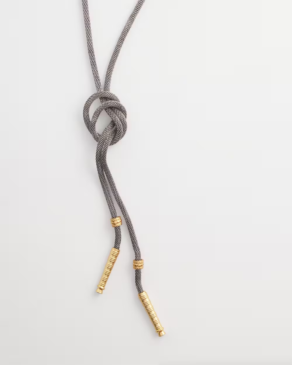 CHICO'S SILVER LARIAT ADJUSTABLE NECKLACE