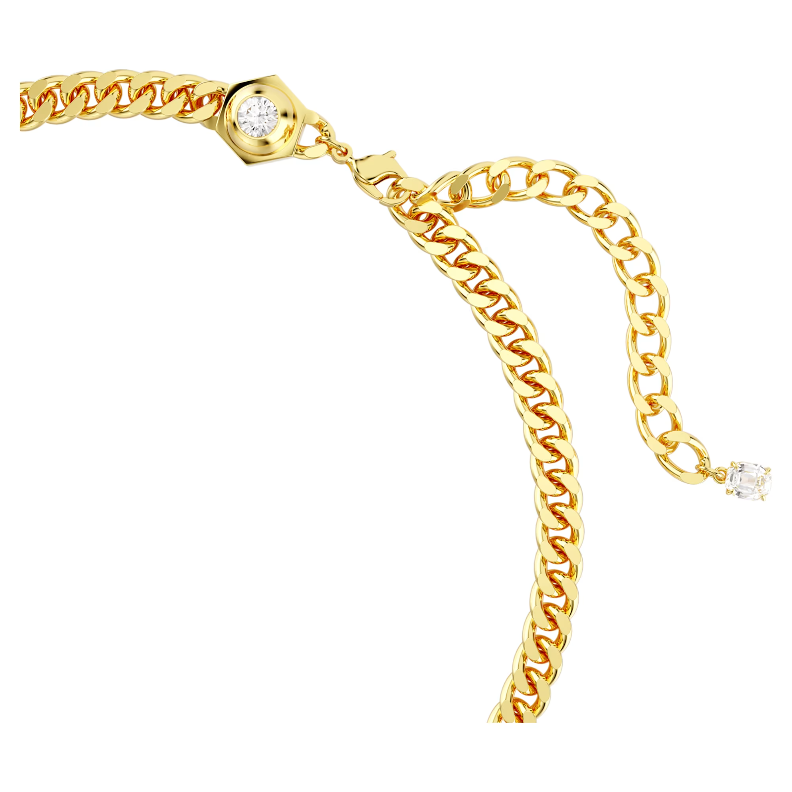 Swarovski Numina necklace Round cut, White, Gold-tone plated