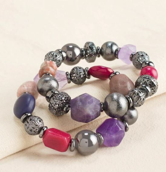 CHICO'S MULTOCOLOR STRETCH BRACELET SET