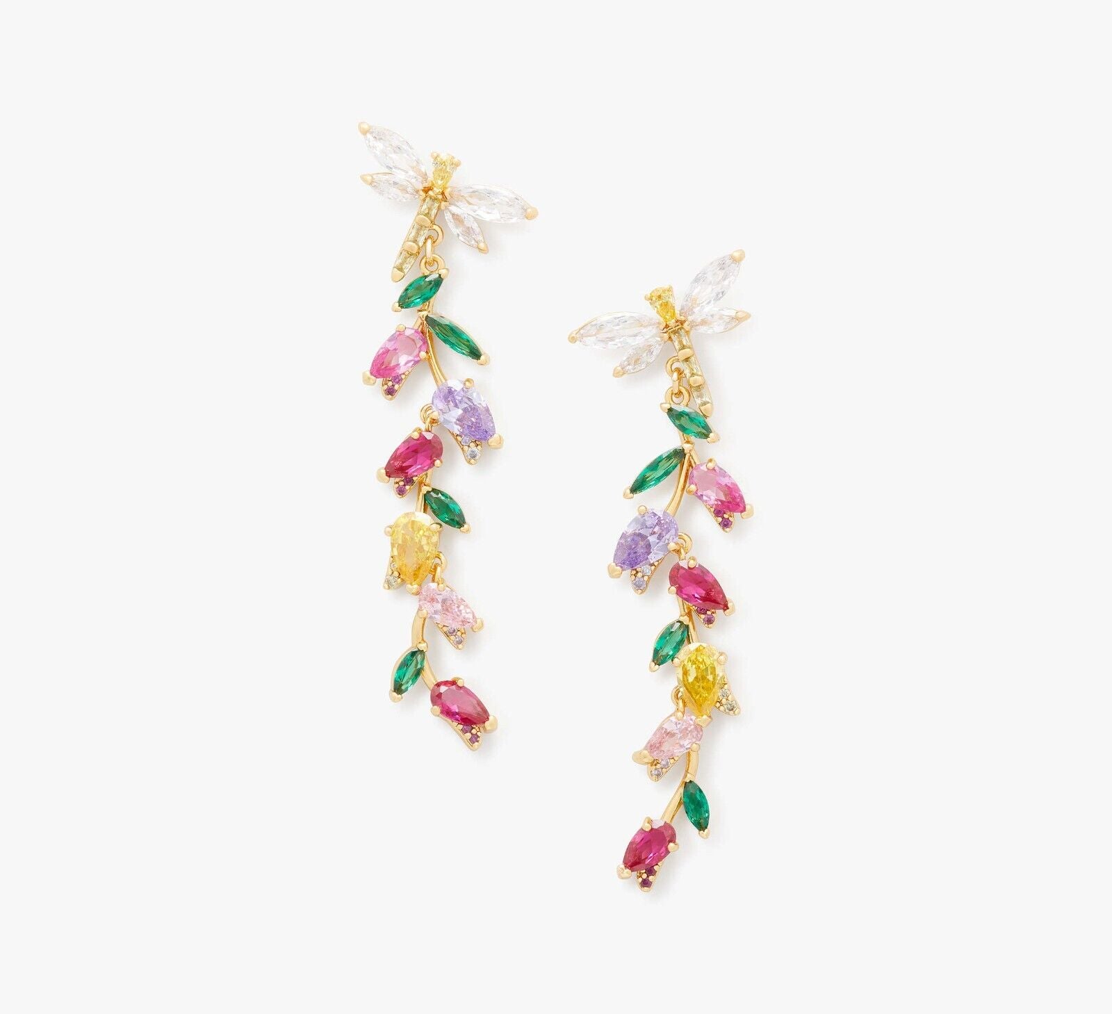Kate Spade Greenhouse Floral Linear Earrings