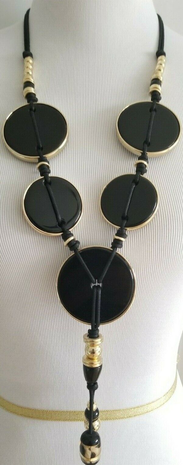 CHICO'S ANIMAL-PRINT Y-NECKLACE