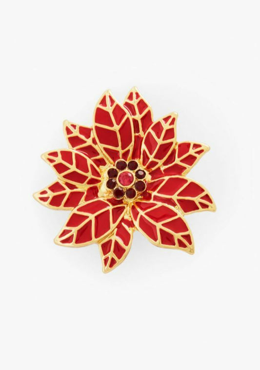 TALBOTS POINSETTIA BROOCH