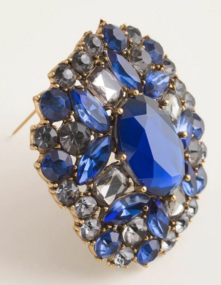 CHICO'S BLUE SIMULATED JEWEL PIN