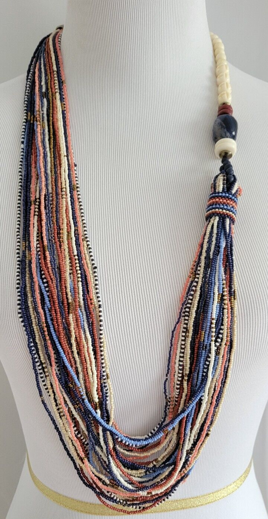 CHICO' S BEADED MULTISTRAND NECKLACE