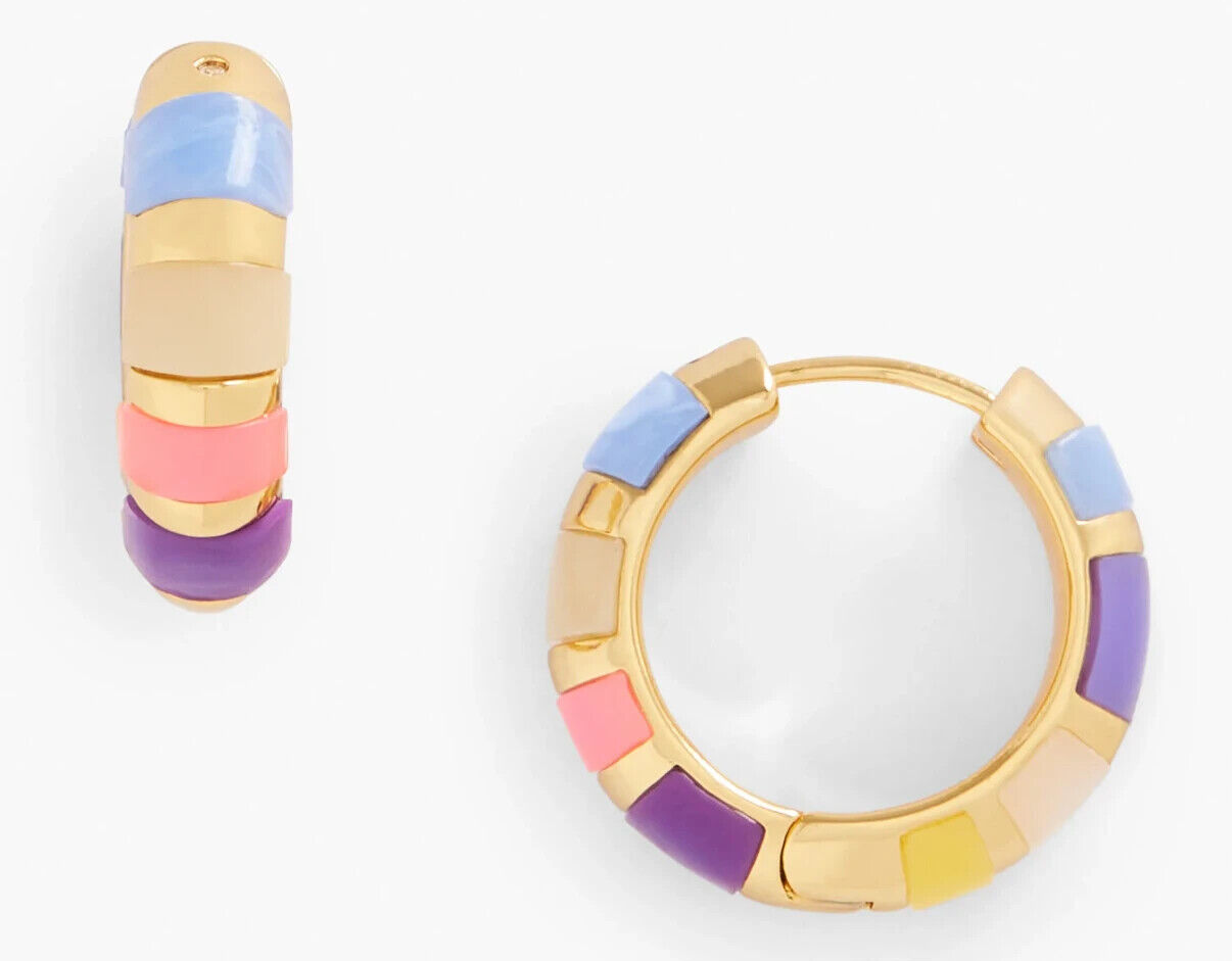 TALBOTS TUBULAR HINGE HOOP EARRINGS