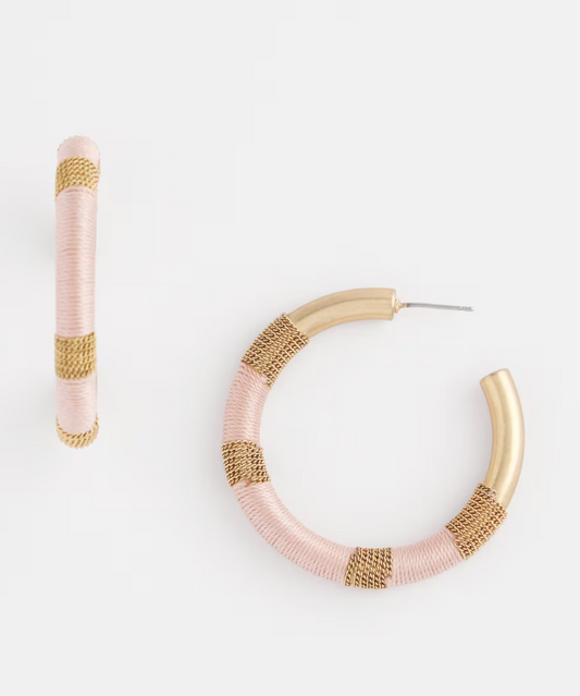 CHICO'S PINK HOOP EARRINGS