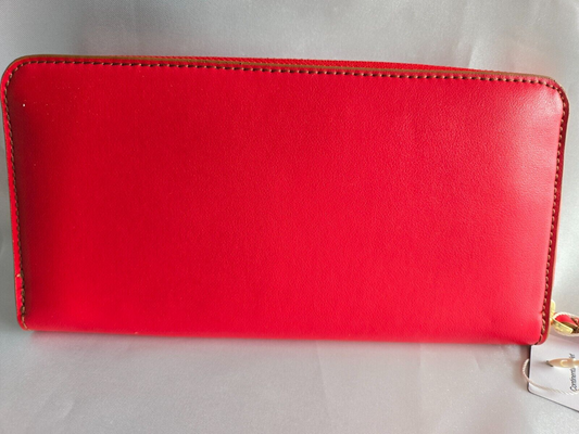 Vera Bradley Continental Wallet, Goji Berry Red in Leather