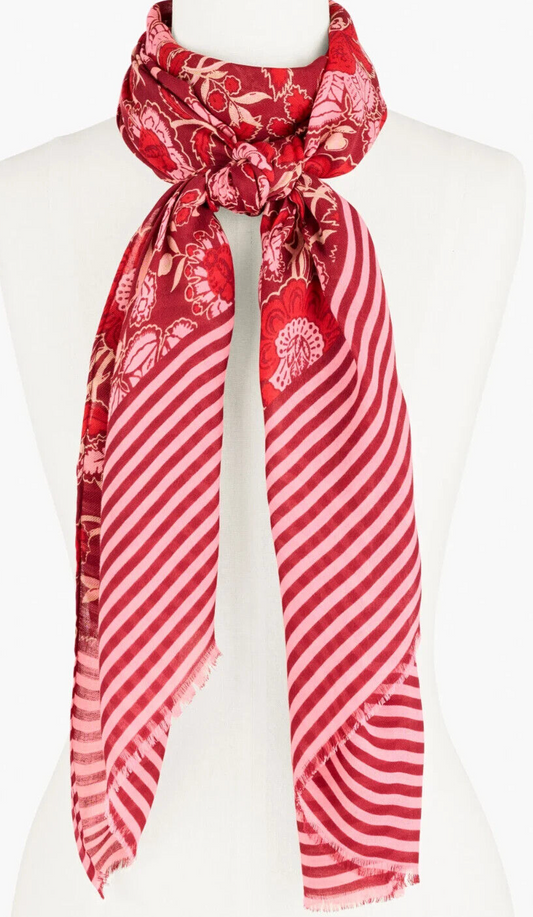 TALBOTS MAGESTIC BLOOMS OBLONG SCARF