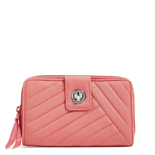 Vera Bradley RFID Turnlock Wallet, Terra Cotta Rose