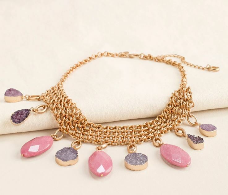 CHICO'S MILTICOLORED BIB NECKLACE