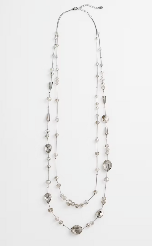 CHICO'S DOUBLE STRAND BEADED NECKLACE