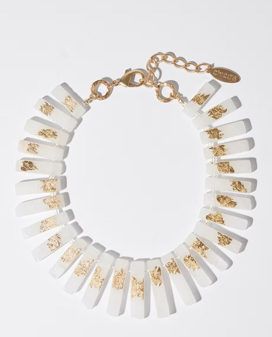 CHICO' S QUARTZ BIB NECKLACE