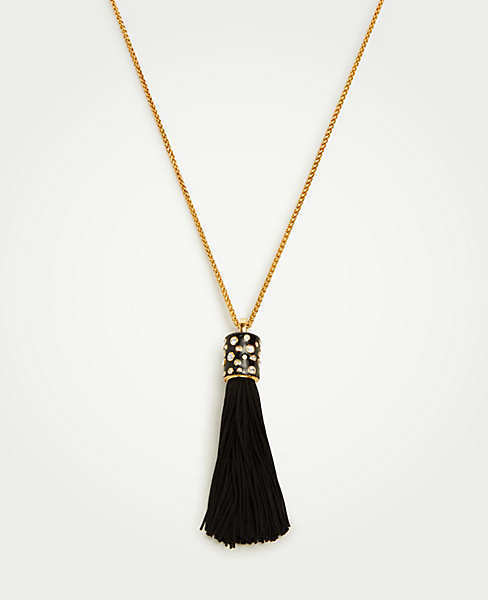 ANN TAYLOR Fabric Tassel Pendant Necklace