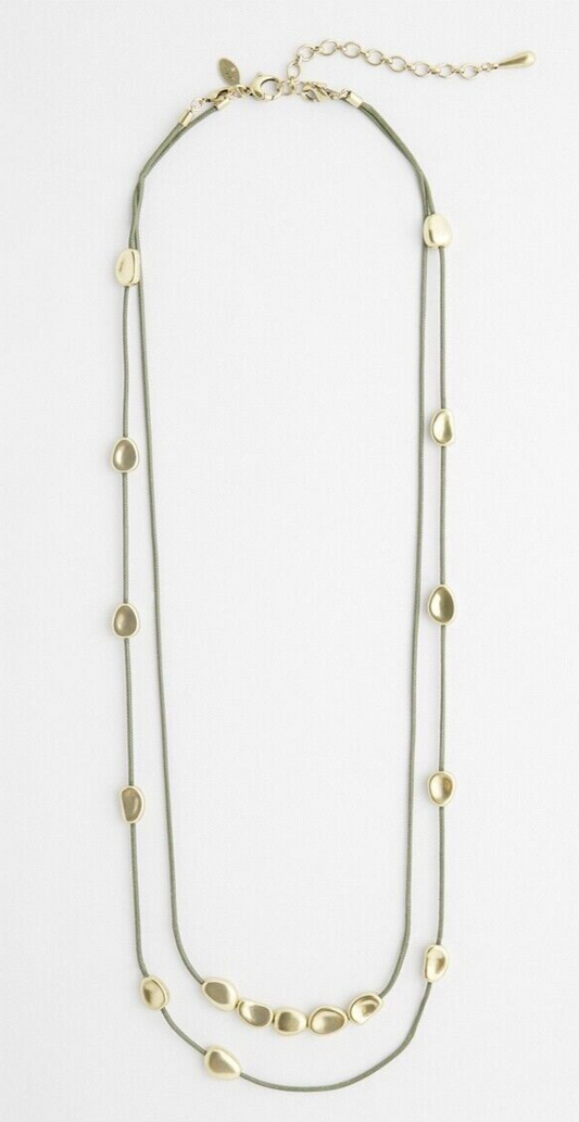 CHICO'S CONVERTIBLE DOUBLE STRAND NECKLACE
