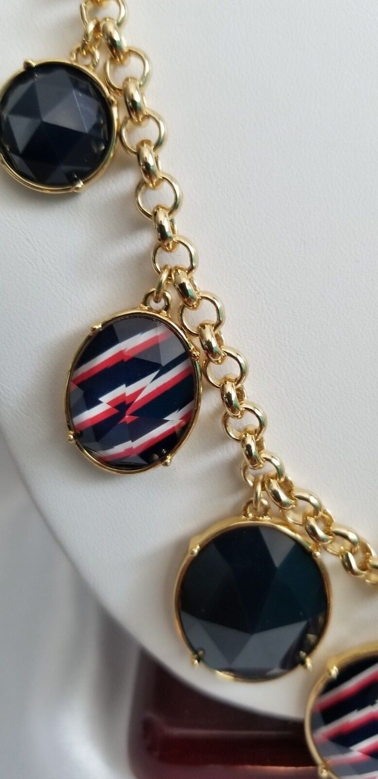 TALBOTS Stripes & Beads Necklace