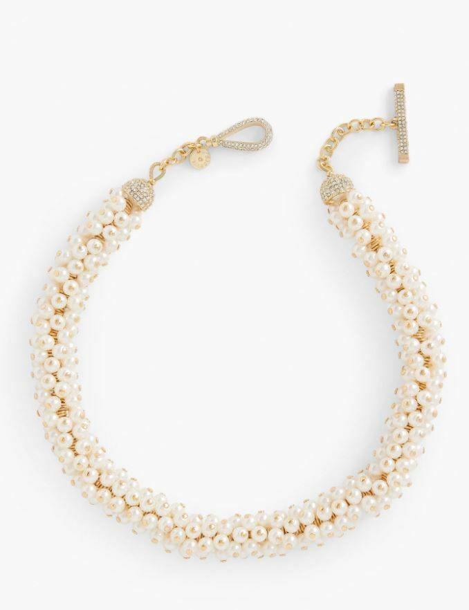 TALBOTS FESTIVE PEARL SHORT NECKLACE