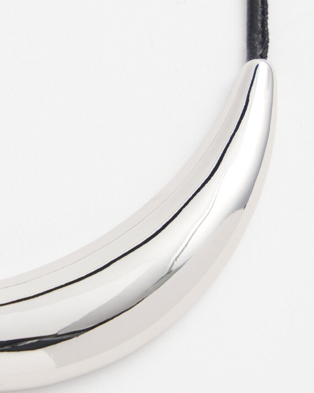 CHICO'S SILVER TONE BIB NECKLACE