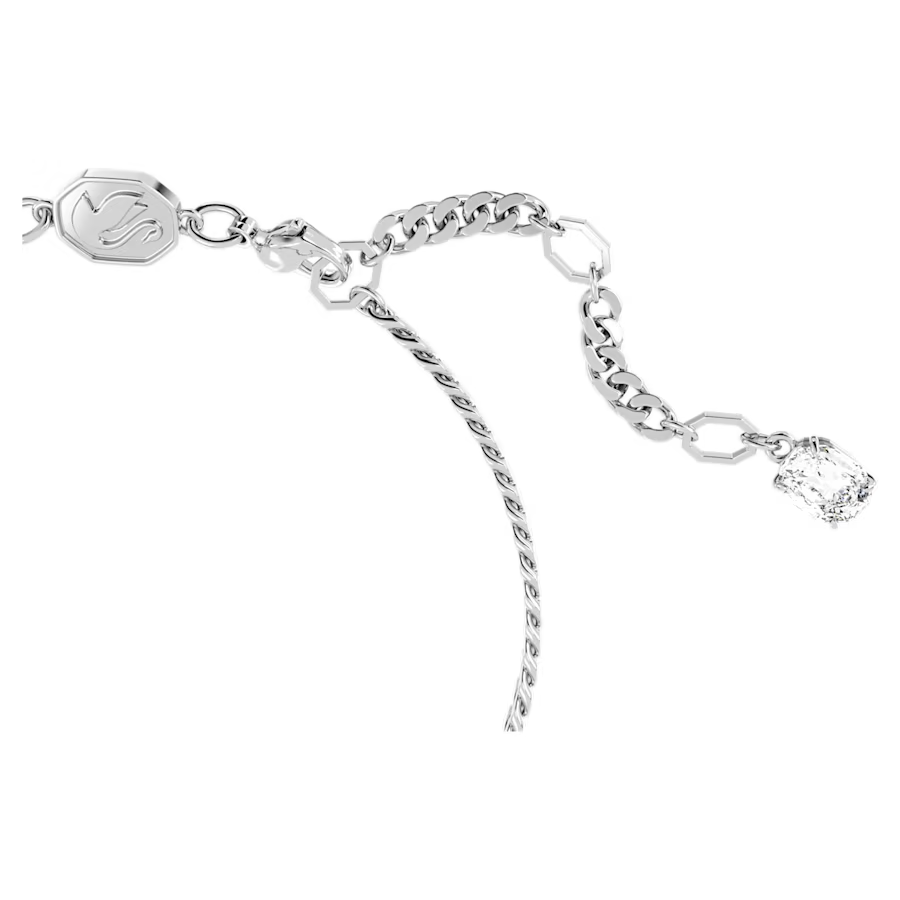 Swarovski Luna pendant Moon, White, Rhodium plated