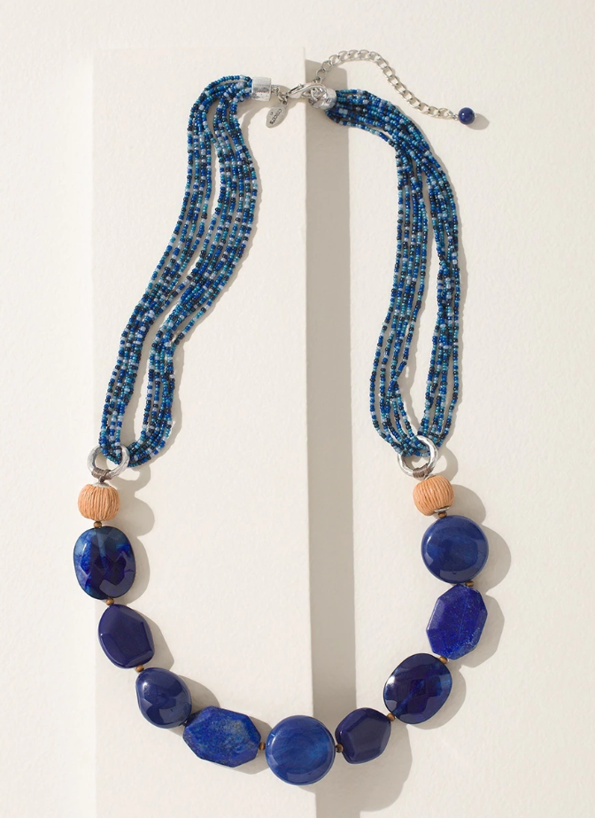 CHICO'S SEED BEAD LONG NECKLACE