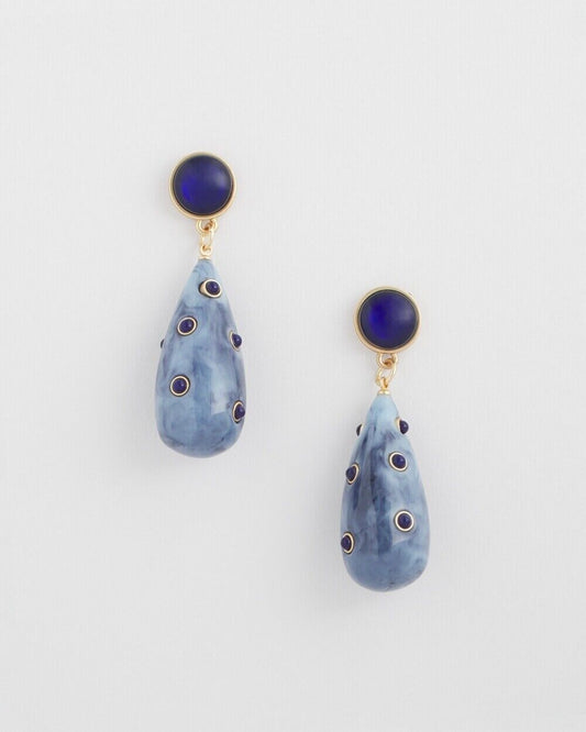 CHICO'S BLUE TEARDROP EARRINGS
