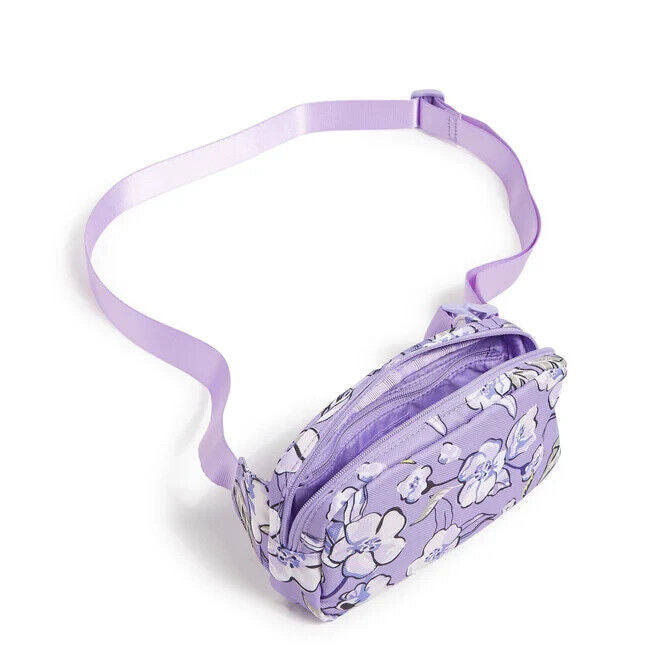 Vera Bradley Essential Mini Belt Bag, Wild Roses Lavender