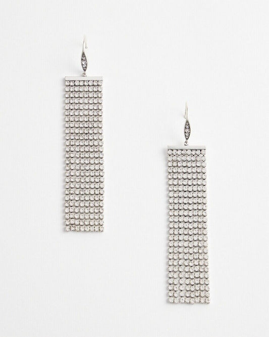 CHICO'S SILVER CHANDELIER EARRINGS