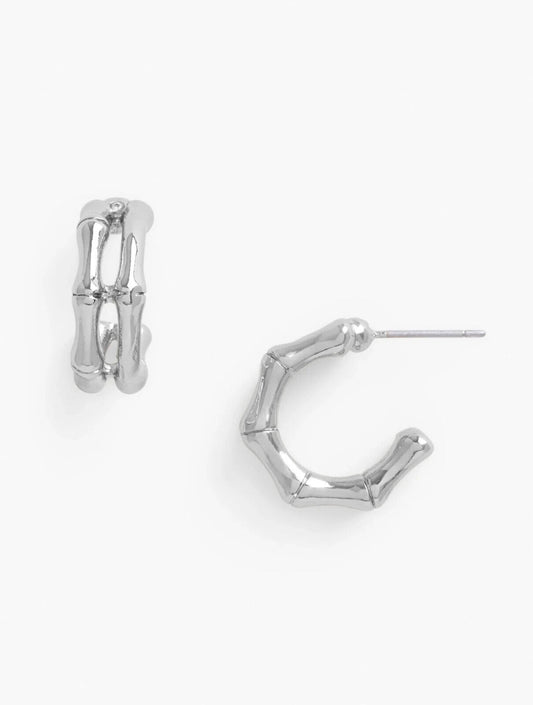 TALBOTS BAMBOO TEXTURE HOOP EARRINGS