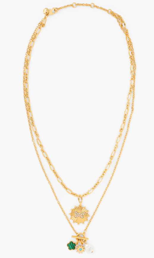 TALBOTS SPRING CHARMS LAYERED NECKLACE