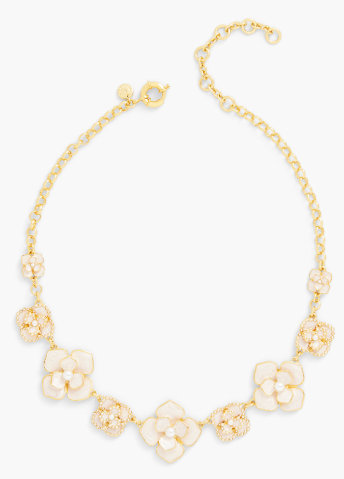 TALBOTS MIXED PETALS STATEMENT NECKLACE