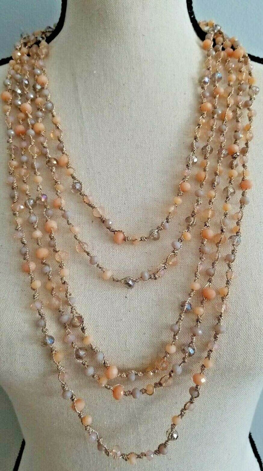 CHICO'S LEAH KNOTTED  MULTI NECKLACE