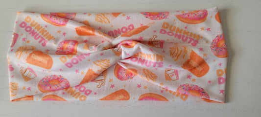 Love Coffee & Donuts Twisted Headband