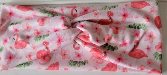 Tropical Flemingos Twisted Headband