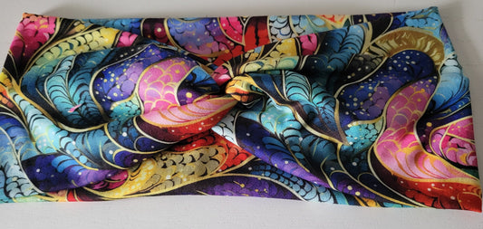 Printed Multicolor Twisted Headband